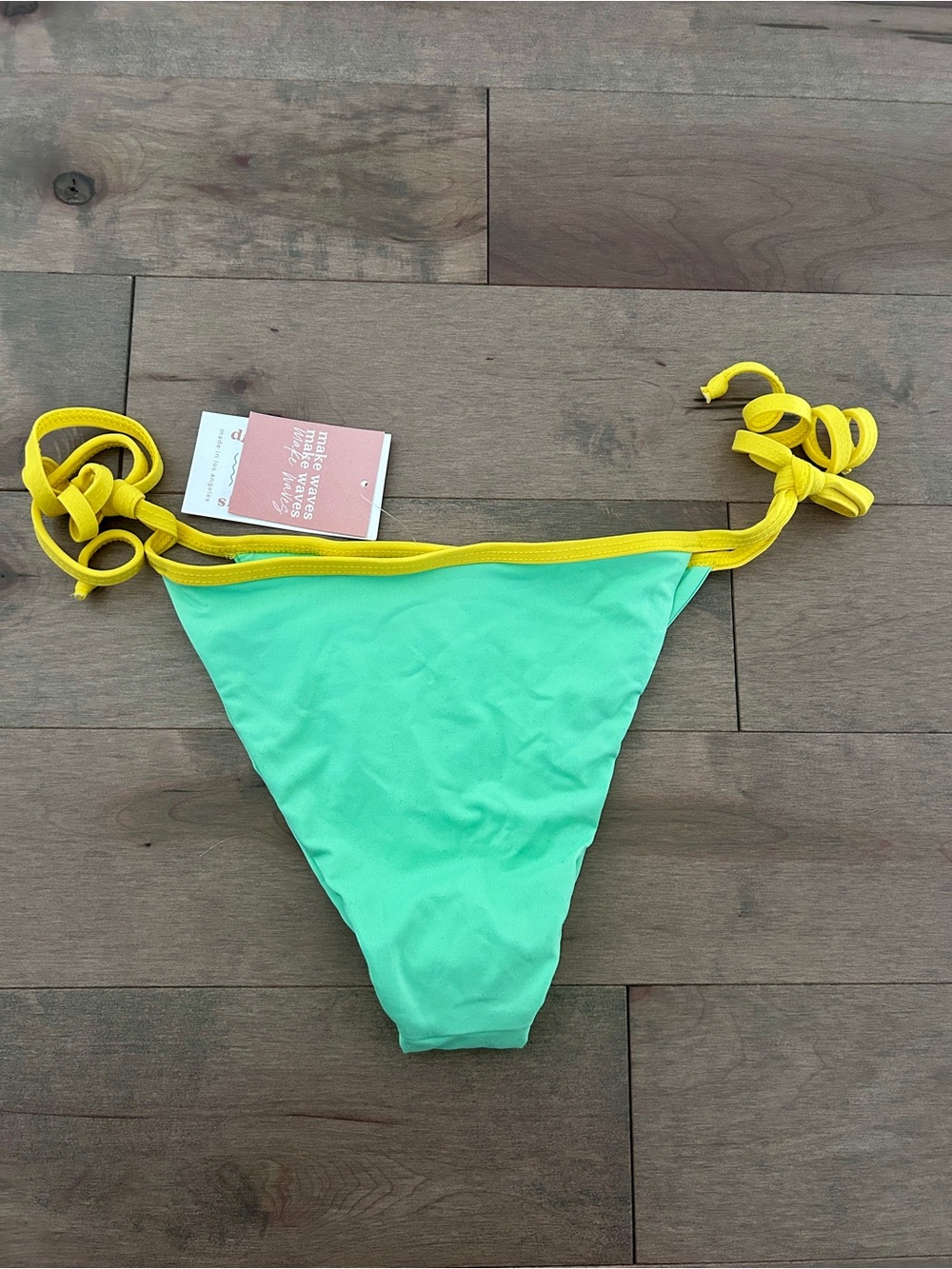 Dippin' Daisy's Mint Green Bikini with Yellow Trim - Picture 5 of 7